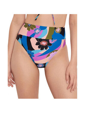 Salt + Cove Size Extra Small Purple & Multicolor High-Waist Bikini Bottoms NWT